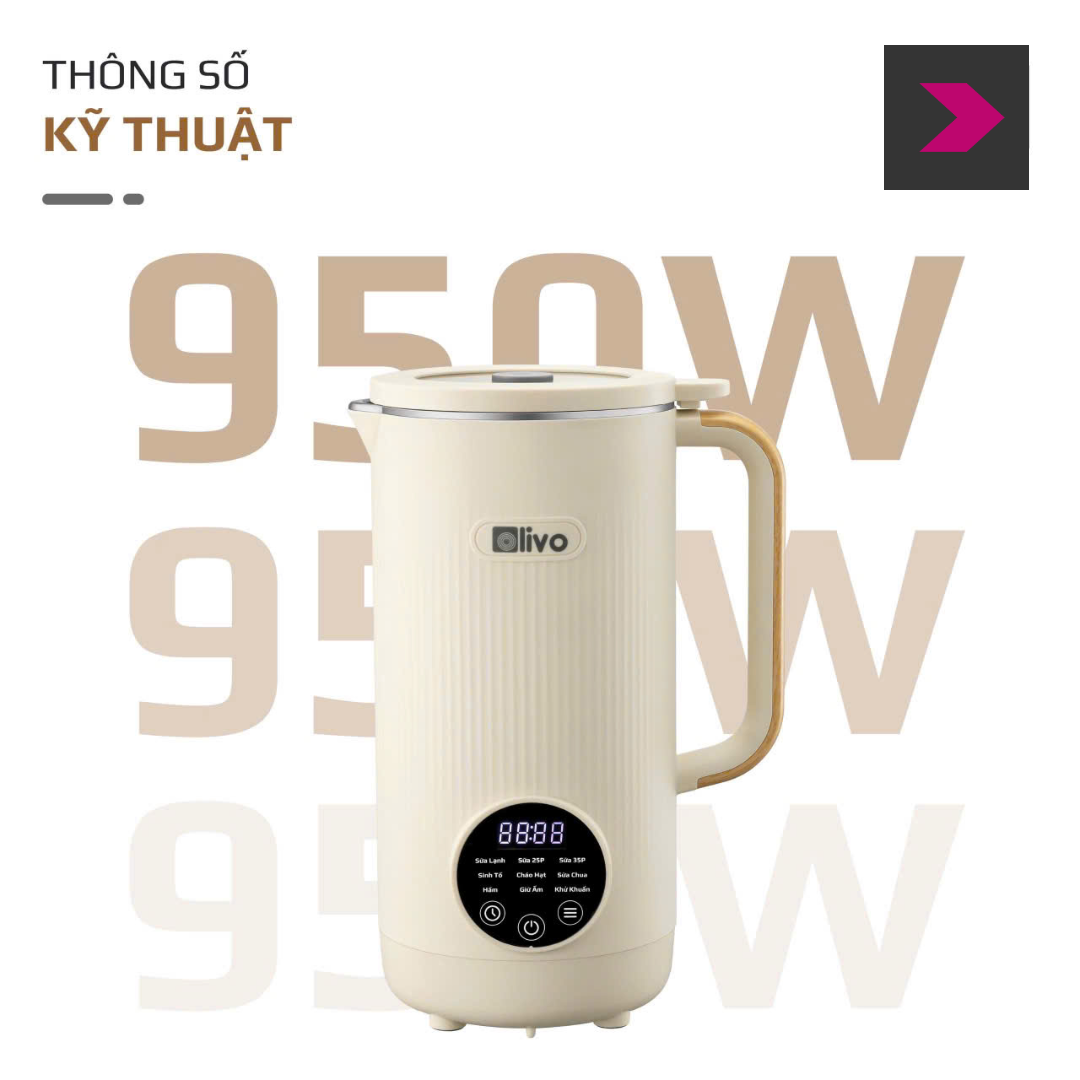 Máy làm sữa hạt Olivo CB1200 - công suất