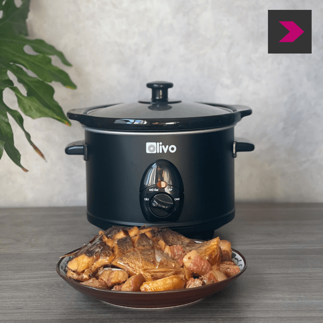 Nồi nấu chậm Olivo SC25&Olivo SC30 - cá kho
